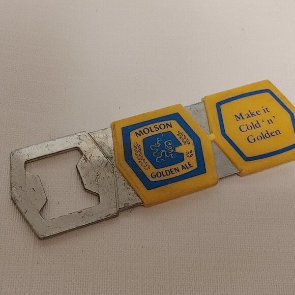 VINTAGE MOLSON GOLDEN ALE "Make it a golden" Beer Bottle Opener - Picture 1 of 3